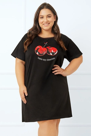 Italian Fashion Cherry kr.r. Nocna koszula, czarny