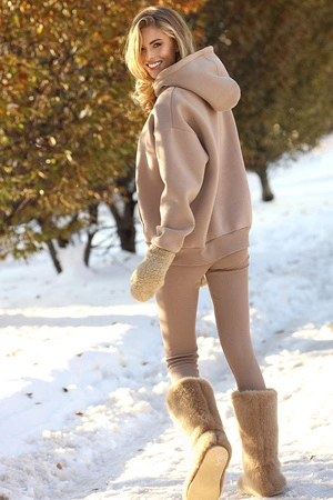 Dkaren Oseye-Kpl Komplet legginsy + bluza, cappuccino