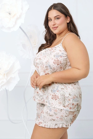 Italian Fashion Solita ws.r. kr.sp. Nocna piżama, druk/kremowy