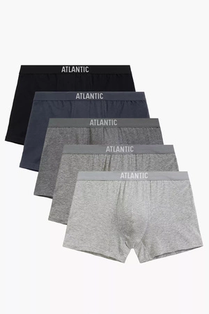 Atlantic 5BMH-011 5-pack Majtki bokserki, czarny/szary/ciemnoszary/jasnoszary/grafit