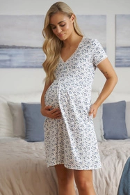 Doctor Nap TCB.5335 Nocna koszula, navy bloom