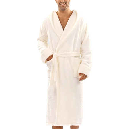 Dkaren 130 z kapturem Nocna szlafrok, ecru