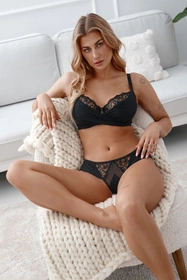 Lupo 2303 Big Biustonosz miękki, czarny