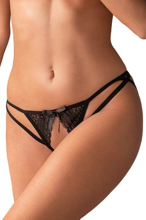 Obsessive Picantina crotchless thong Majtki stringi otwarte, czarny