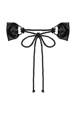 Obsessive Cordellis cuffs Akcesoria erotyczne kajdanki, czarny