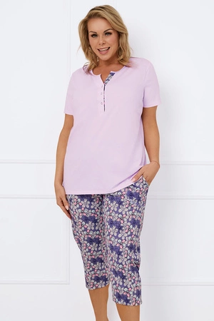 Italian Fashion Carbonia kr.r. sp.3/4 Nocna piżama, róż/druk