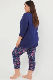 Italian Fashion Folk r.3/4 sp.7/8 Nocna piżama, granat/druk