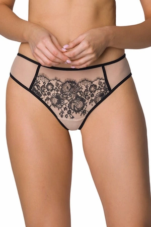 Mat 3804/4 Frances Majtki stringi, beż-czarny