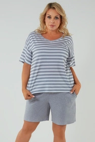 Italian Fashion Bari kr.r. kr.sp. Nocna piżama, druk/melanż