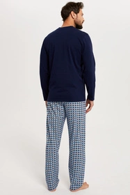 Italian Fashion Jaromir dł.r. dł.sp. Nocna piżama, granat/druk