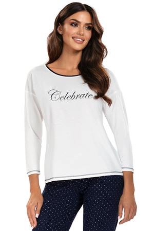 Vivisence 2029 Nocna piżama, ecru/granat