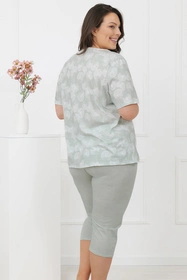Italian Fashion Eleni kr.r. 3/4 sp. Nocna piżama, druk/mięta