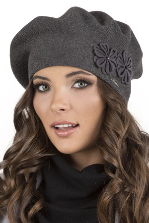 Vivisence 7007 Nakrycie g�owy beret, ciemnoszary