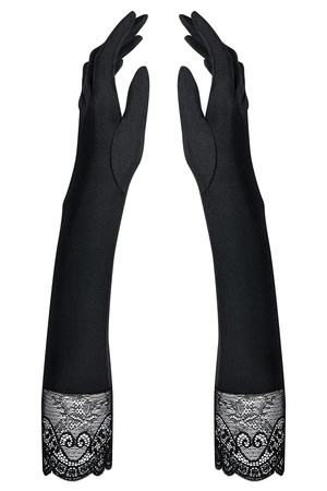Obsessive Miamor gloves Akcesoria erotyczne rękawiczki, czarny