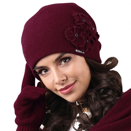 Kamea Andora Nakrycie głowy czapka, bordowy