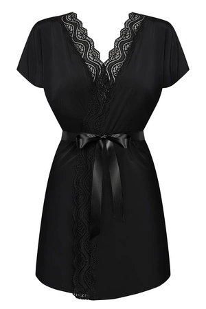 Obsessive Diyosa peignoir Nocna peniuar, czarny