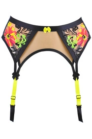 Axami V-11832 Pas do pończoch niski, wzór-czarny