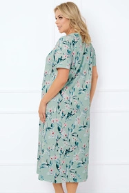 Italian Fashion Alwea kr.r. Nocna koszula, druk/c.zielony