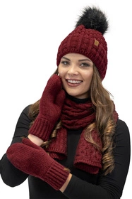 Vivisence 7015S Szalik lub apaszka szalik, bordowy