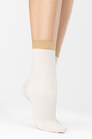Fiore Biscuitt 60 DEN G1137 Wyr�b po�czoszniczy skarpetki, ecru/beige