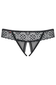 Obsessive Shibu crotchless thong Majtki stringi otwarte, czarny