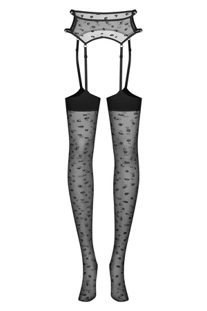 Obsessive Isinne garter stockings Wyrób pończoszniczy pończochy z pasem, black