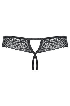 Obsessive Shibu crotchless thong Majtki stringi otwarte, czarny