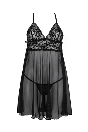 Avanua Leslie chemise Nocna komplet koszulka + stringi, black