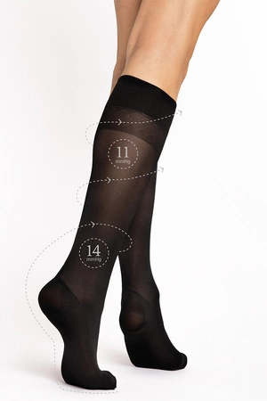 Fiore Travel 30 DEN M2107 Wyrób pończoszniczy podkolanówki, black