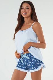 Italian Fashion Tulip ws.r. kr.sp. Nocna piżama, niebieski/druk