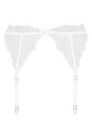 Obsessive Bianelle garter belt Pas do pończoch niski, biały