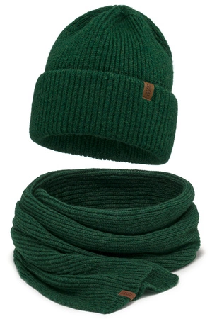 Vivisence 70113Kmpl Komplet czapka+szalik, zielony
