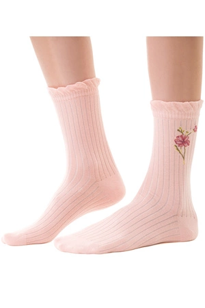 Steven 017 Planeta Ziemia Skarpety za kostkę, różowy 037