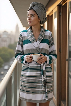 Vivisence 5030 Nocna szlafrok, zielony