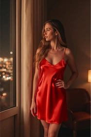 Vivisence 2039 Nocna koszulka, czerwony