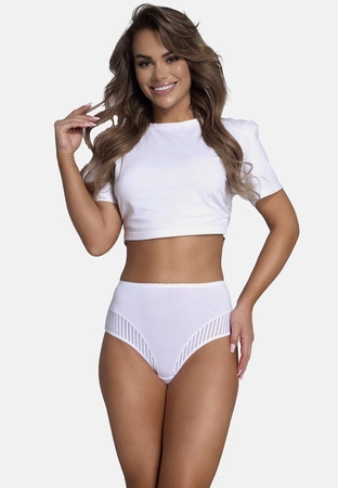 Wol-Bar Eco-QI Majtki wysokie figi, biały