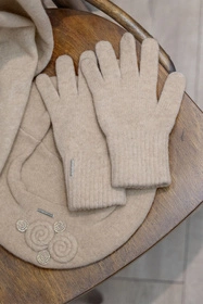 Vivisence 7201 Rękawiczki dzianinowe, beżowy