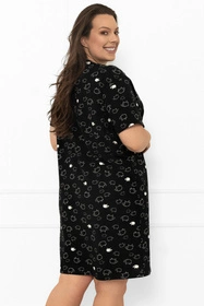 Italian Fashion Bonnie kr.r. Nocna koszula, druk/czarny