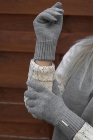 Vivisence 7204 Rękawiczki dzianinowe, jasnoszary