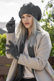 Vivisence 7204 Rękawiczki dzianinowe, ciemnoszary