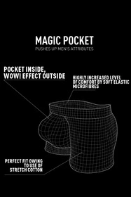 Atlantic MH-1191/03 Magic Pocket Majtki bokserki, pomarańczowy