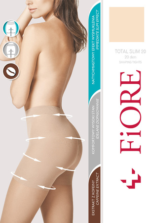 Fiore Total Slim 20 den M5206 Wyr�b po�czoszniczy rajstopy, natural