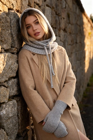 Vivisence 70110 Nakrycie głowy kaptur, jasny szary