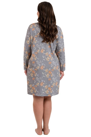 Italian Fashion Kasos dł.r. Nocna koszula, druk/szary