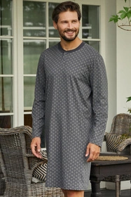 Italian Fashion Balmer dł.r. Nocna koszula, druk/grafit