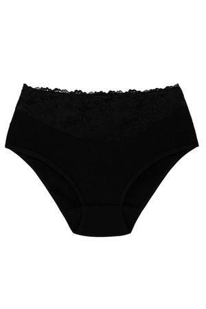 Wol-Bar Eco-Hi Majtki wysokie figi, czarny