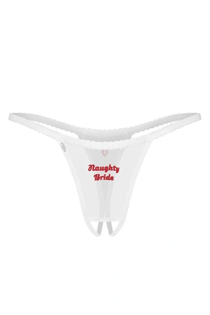 Obsessive Weddya Bride 3-pcs set Nocna komplet biustonosz + stringi, white
