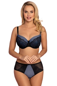 Vena VB-438 Biustonosz usztywniany, czarny-jeans