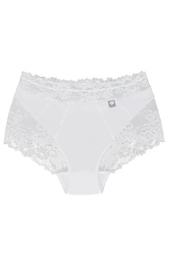 Wol-Bar Diamond 3515 Majtki wysokie figi, biały