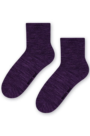 Steven 130 merino wool Skarpety za kostk�, melan� fiolet
